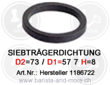 Siebträgerdichtung ø 73x57x8 mm